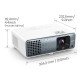 BenQ TK710 vidéo-projecteur Projecteur à focale standard 3200 ANSI lumens DLP UHD 4K (3840x2160) Compatibilité 3D Noir, Blanc