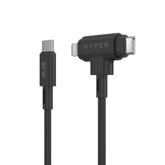 Targus HyperJuice câble USB USB 2.0 1,5 m USB C USB C/Lightning Noir