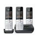 Gigaset COMFORT 500A Trio Téléphone analog/dect Identification de l'appelant Noir, Argent