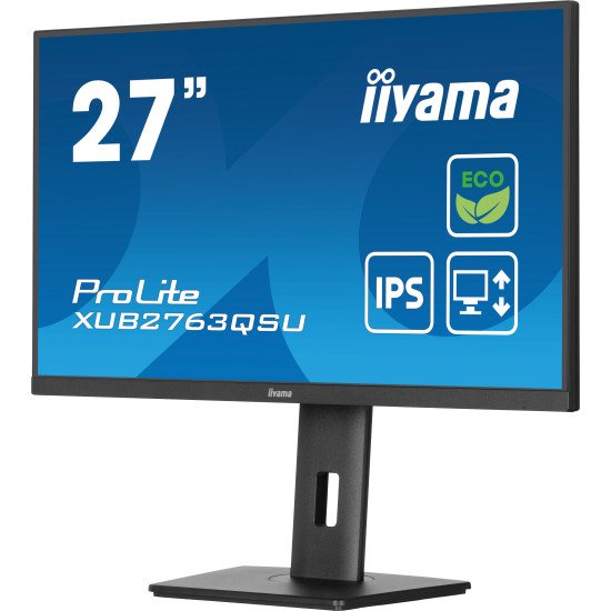 iiyama ProLite XUB2763QSU-B1 écran PC 68,6 cm (27") 2560 x 1440 pixels Full HD LED Noir