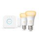 Philips Hue White ambiance Kit de démarrage : 2 ampoules connectées E27 (1100) + variateur