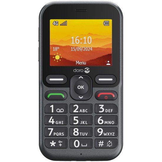 Doro Leva L10 6,1 cm (2.4") 120,7 g Noir Téléphone numérique