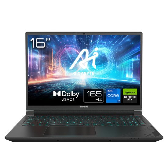 GIGABYTE Gaming 9KG-43DE854SH Intel® Core™ i7 i7-13650HX Ordinateur portable 40,6 cm (16") WUXGA 16 Go DDR5-SDRAM 1 To SSD NVIDIA GeForce RTX 4060 Wi-Fi 6E (802.11ax) Windows 11 Home Gris