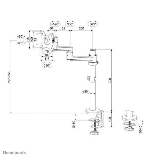 Neomounts by Newstar support moniteur de bureau