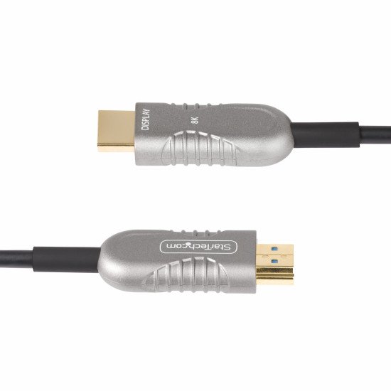 StarTech.com Câble Optique Actif (AOC) HDMI 2.1 Hybride de 15,2m, CMP, Plénum, Câble Fibre Optique HDMI 2.1/2.0 Ultra-Haute Vitesse 8K, 48Gbps, 8K 60Hz/4K 120Hz, HDR10+/FRL/TMDS/eARC