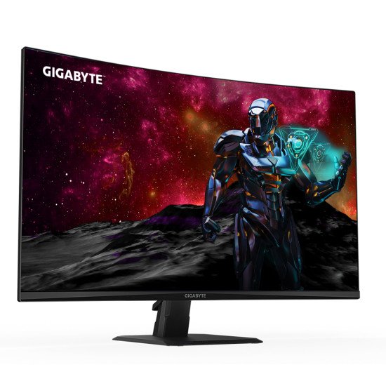 GIGABYTE GS32QC Moniteur de jeu incurvé 31,5" QHD - 2560 x 1440, 1500R, 165Hz, 1ms, 300 cd/m², FreeSync Premium, HDR Ready, HDMI 2.0, DisplayPort 1.4