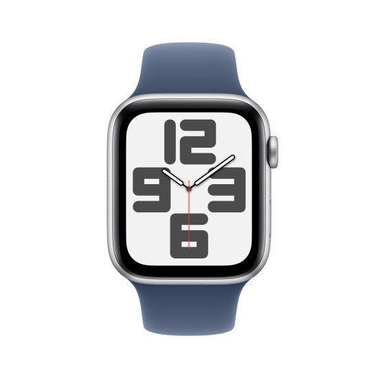 Apple Watch SE OLED 44 mm Numérique 368 x 448 pixels Écran tactile 4G Argent Wifi GPS (satellite)