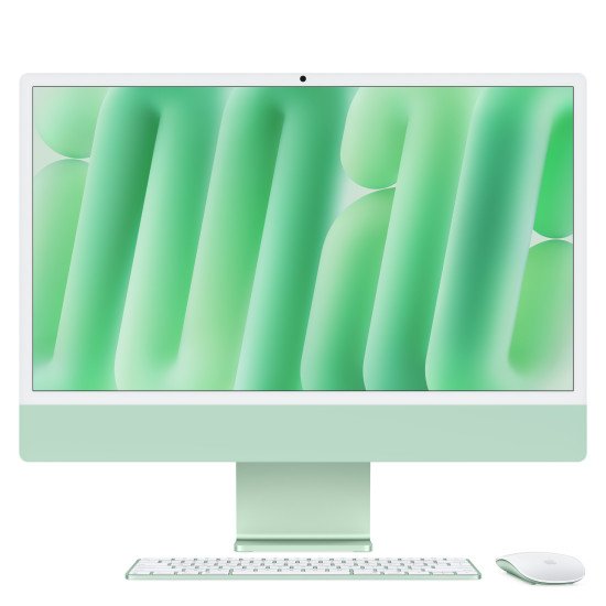 Apple iMac Apple M M4 59,7 cm (23.5") 4480 x 2520 pixels PC All-in-One 16 Go 256 Go SSD macOS Sequoia Wi-Fi 6E (802.11ax) Vert