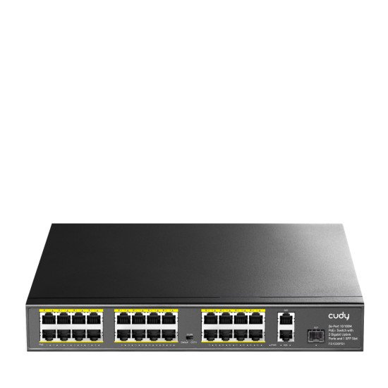 Cudy FS1026PS1 commutateur réseau Non-géré Gigabit Ethernet (10/100/1000) Connexion Ethernet POE Noir