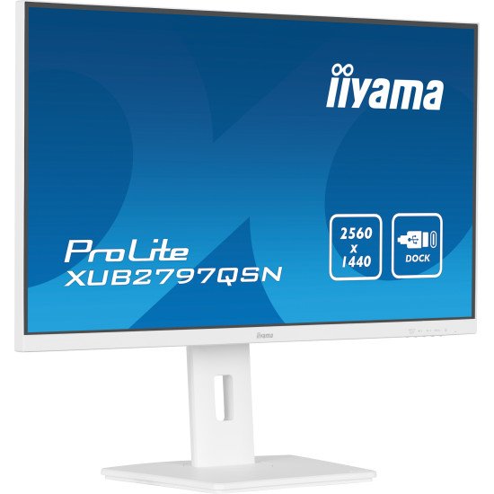 iiyama ProLite XUB2797QSN-W1 écran PC 68,6 cm (27") 2560 x 1440 pixels Wide Quad HD LED Blanc