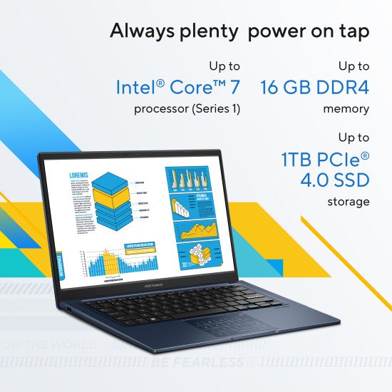 ASUS Vivobook 14 X1404ZA-NK382W Intel® Core™ i5 i5-1235U Ordinateur portable 35,6 cm (14") Full HD 16 Go DDR4-SDRAM 512 Go SSD Wi-Fi 6E (802.11ax) Windows 11 Home Argent