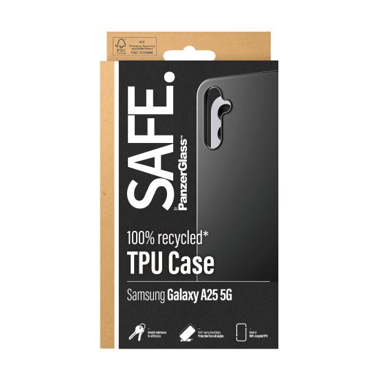 PanzerGlass SAFE. by Case Samsung New A24 5G Black coque de protection pour téléphones portables Housse Transparent