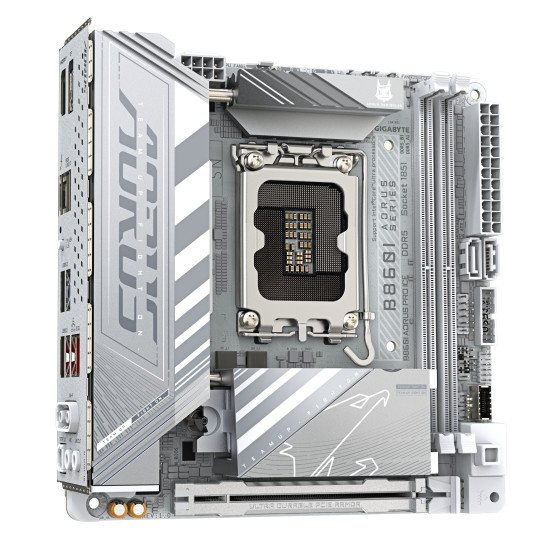 GIGABYTE B860I AORUS PRO ICE Carte mère - Processeurs Intel Core Ultra, VRM 8+1+2+1 phases, jusqu'à 9200MHz DDR5, 1xPCIe 5.0 + 1xPCIe 4.0 M.2, LAN 2,5 GbE, WIFI 7, Thunderbolt 4