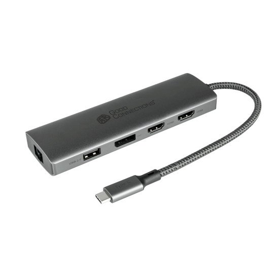 Alcasa HUB-C001A hub & concentrateur USB Type-C 5000 Mbit/s Anthracite