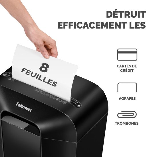 Fellowes Powershred LX41 destructeur de papier Découpage en particules Noir