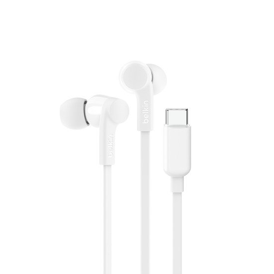 Belkin SoundForm Casque Avec fil Ecouteurs Musique/Quotidien USB Type-C Blanc