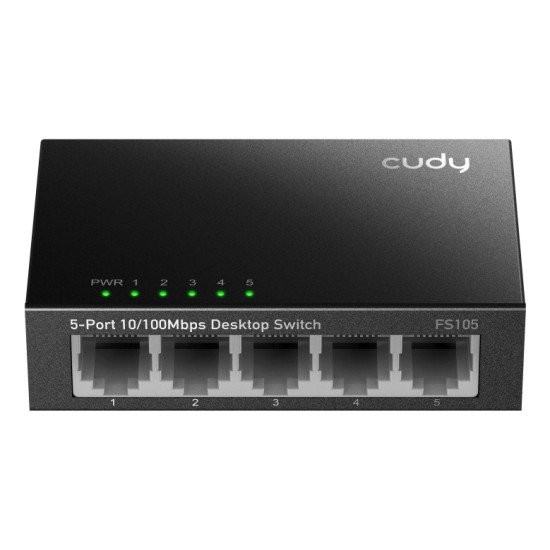 Cudy FS105 commutateur réseau Non-géré Fast Ethernet (10/100) Noir