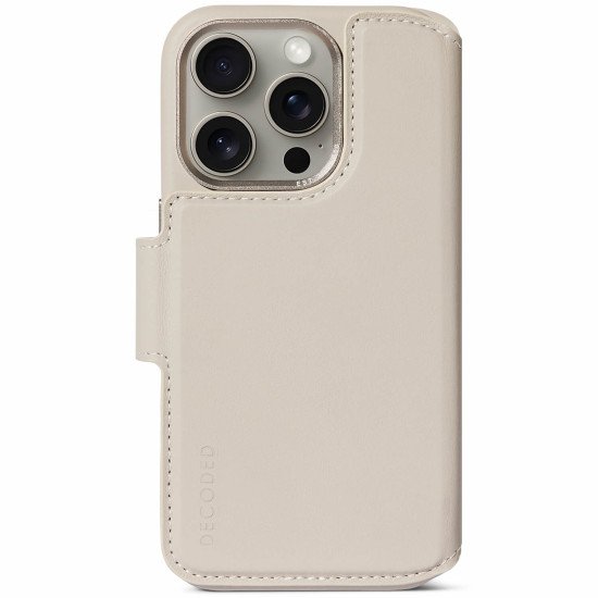 Decoded D24IPO15PDW5CY coque de protection pour téléphones portables 15,5 cm (6.1") Étui avec portefeuille Beige