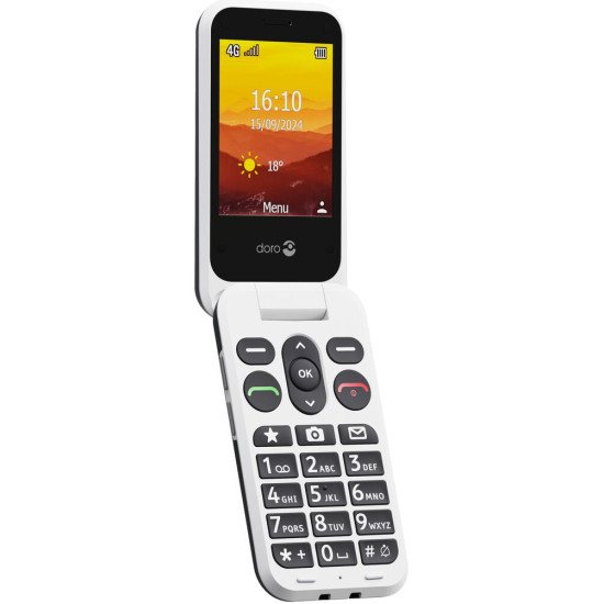 Doro Leva L20 7,11 cm (2.8") 132 g Noir, Blanc Téléphone numérique