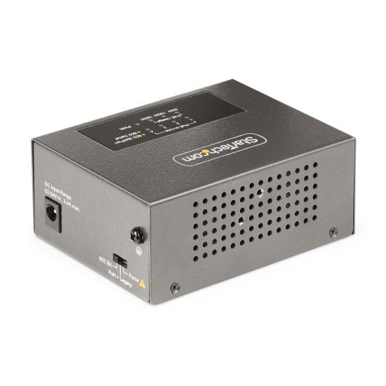 StarTech.com Injecteur PoE++ Multi-Gigabit à 4 Ports, Ethernet 5/2.5/1G (NBASE-T), PoE/PoE+/PoE++ (802.3af/802.3at/802.3bt), Puissance Absorbée 160Watts, Montage Mural/Rail DIN, Non Géré