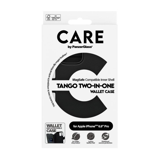 PanzerGlass CARE by PG Tango 2in1 wall iPhone16P 6.9 coque de protection pour téléphones portables Housse Transparent