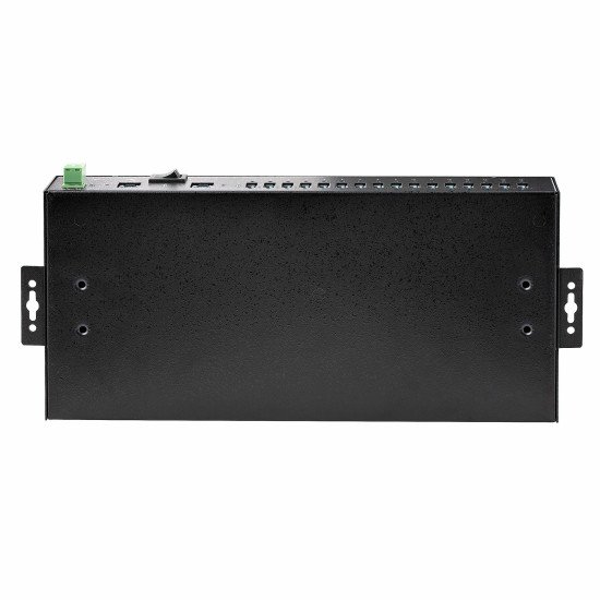 StarTech.com Hub Industriel à 16 Ports USB 5Gbps avec Adaptateur d'Alimentation, Boîtier Métallique, Montable, Protection ESD, Bornier d'Alimentation, Chargeur USB, Commutateur Double-Hôte