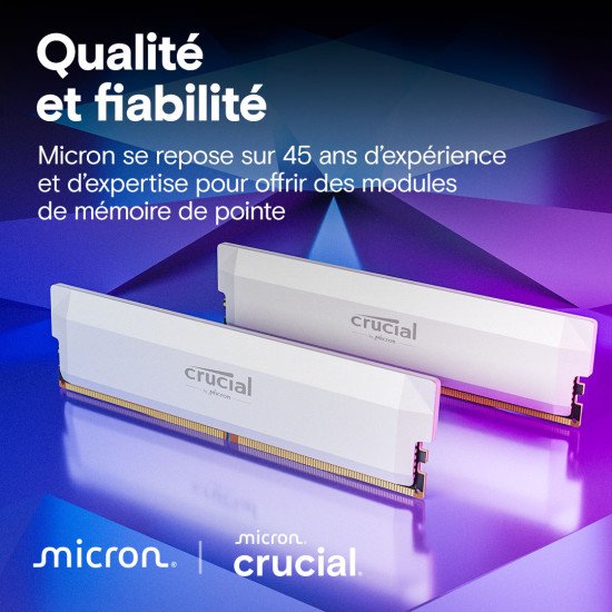 Crucial Pro OC module de mémoire 64 Go 2 x 32 Go DDR5 6000 MHz