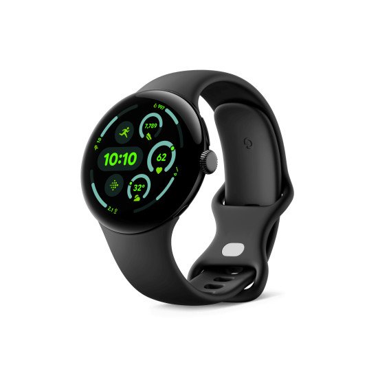 Google Pixel Watch 3 AMOLED 45 mm Numérique Écran tactile 4G Noir Wifi GPS (satellite)