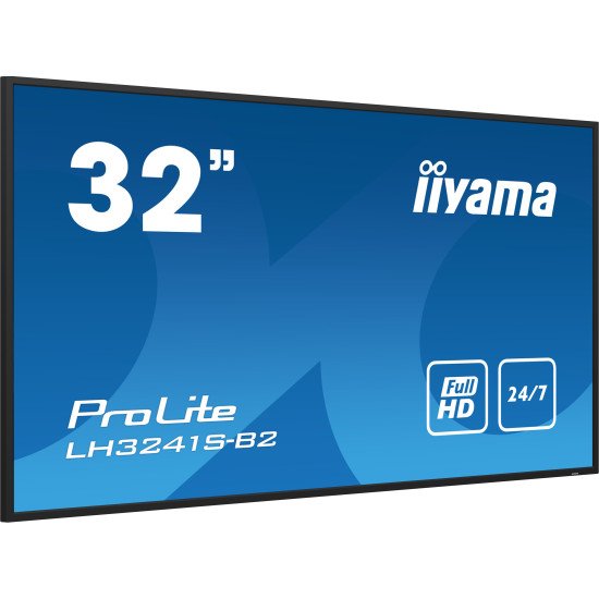 iiyama LH3241S-B2 affichage de messages En forme de kiosk 80 cm (31.5") LED 350 cd/m² Full HD Noir 24/7