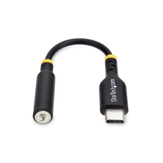 StarTech.com Adaptateur Audio USB-C vers Prise Casque/Casque 3,5 mm TRRS, Dongle Aux USB Type-C vers Jack, Hi-Fi 32-bit DAC, pour Ordinateur Portable/Téléphone/Tablette, Compatible USB-C/Thunderbolt