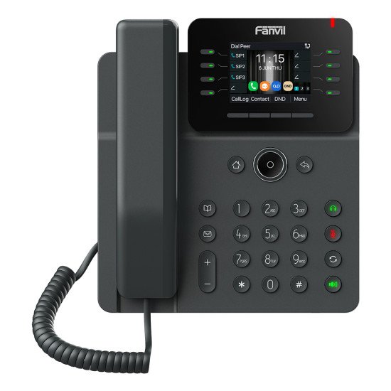 Fanvil V62W téléphone fixe Noir 12 lignes LCD