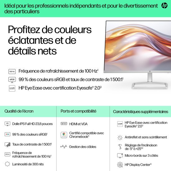 HP Écran Full HD 23,8 pouces Série 5 - 524sf