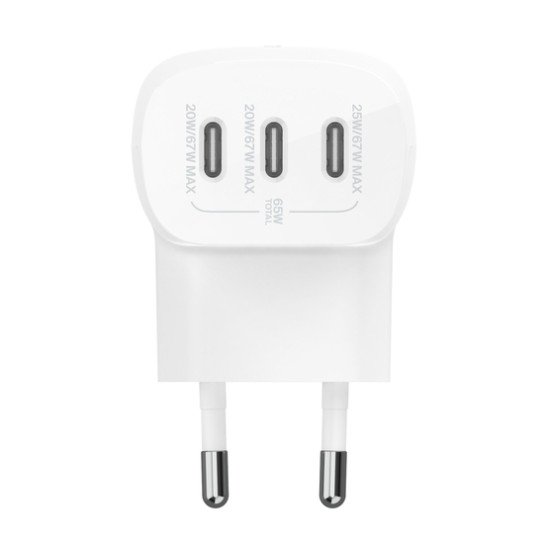 Belkin WCC002VFWH chargeur d'appareils mobiles Ordinateur portable, Smartphone, Tablette Blanc Secteur Charge rapide Intérieure