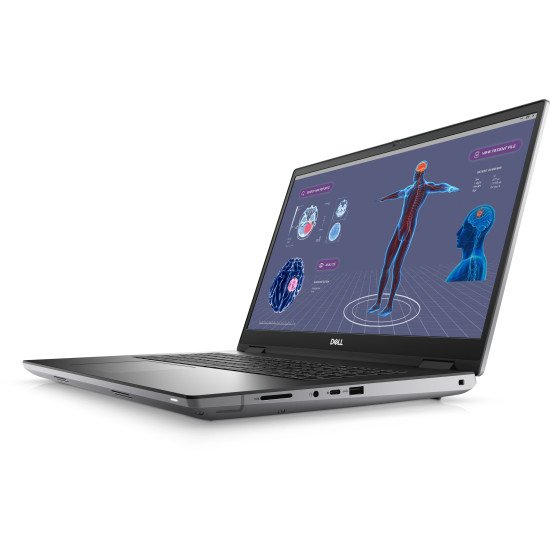 DELL Precision 7780 Station de travail mobile 43,9 cm (17.3") DDR5-SDRAM Wi-Fi 6E (802.11ax) Gris