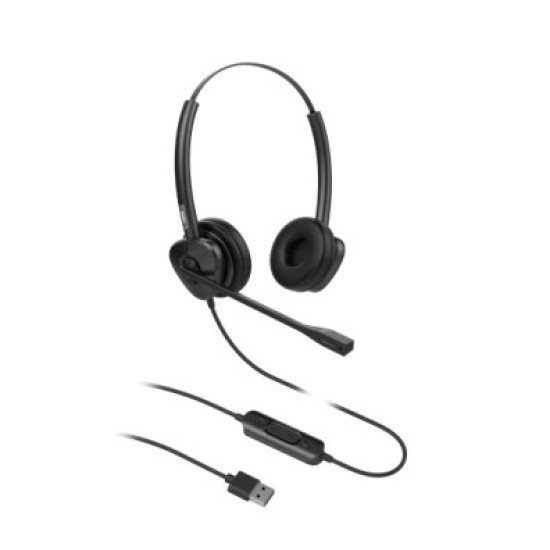 Fanvil HT302-U écouteur/casque Avec fil Arceau Bureau/Centre d'appels USB Type-A Noir