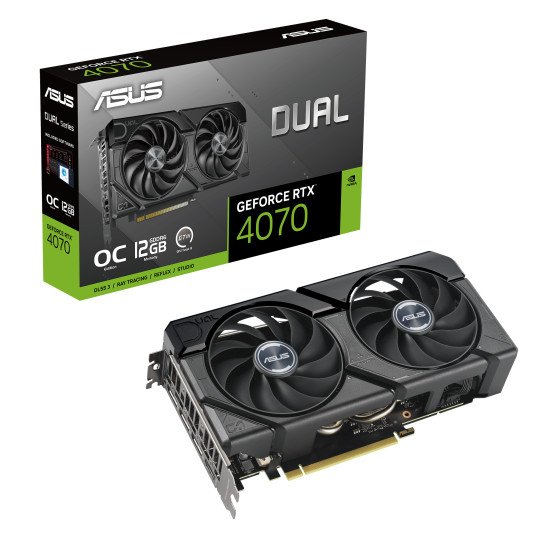 ASUS DUAL-RTX4070-O12GD6-EVO NVIDIA GeForce RTX 4070 12 Go GDDR6