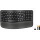 Logitech Wave Keys for Business clavier Bureau RF sans fil + Bluetooth QWERTY Danois, Finlandais, Norvégien, Suédois Graphite