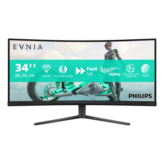 Philips Evnia 34M2C3500L/00 écran PC 86,4 cm (34") 3440 x 1440 pixels Wide Quad HD LCD Noir