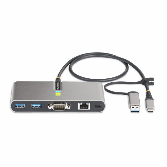 StarTech.com 5G2A1SGBB-USB-C-HUB station d'accueil Avec fil USB 3.2 Gen 1 (3.1 Gen 1) Type-C Gris