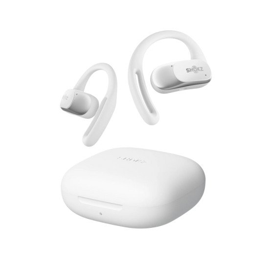 SHOKZ OpenFit Air, weiss Casque Sans fil Crochets auriculaires Appels/Musique/Sport/Au quotidien Bluetooth Blanc