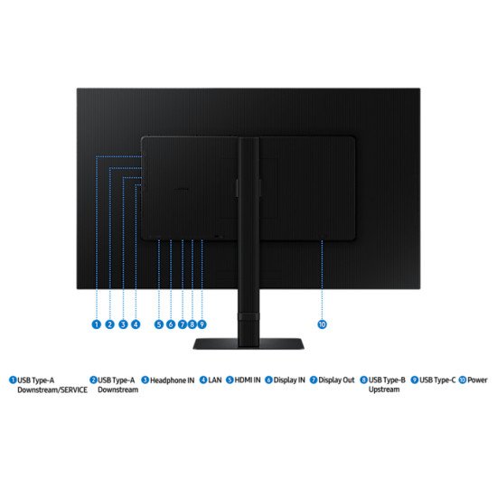 Samsung ViewFinity S6 S60UD écran PC 81,3 cm (32") 2560 x 1440 pixels Quad HD LED Noir