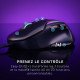 Turtle Beach Kone II - Souris gaming RGB ergonomique filaire, capteur optique 26 000 DPI, interrupteurs optiques 100 M de clics, 23 entrées personnalisables, molette 4D, patins en PTFE pur - Noir cendre