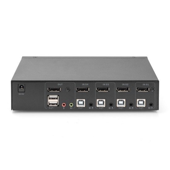 Digitus Commutateur KVM, 4x1 (DP, DP Out, USB)