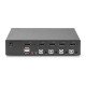 Digitus Commutateur KVM, 4x1 (DP, DP Out, USB)