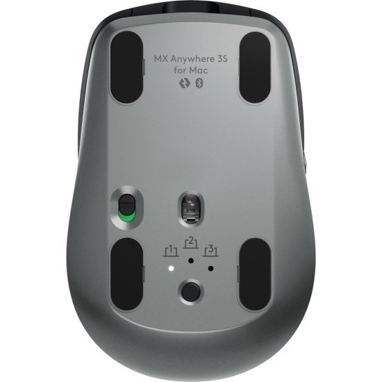 Logitech MX Anywhere 3S for Mac souris Bureau Droitier RF sans fil + Bluetooth Laser 8000 DPI