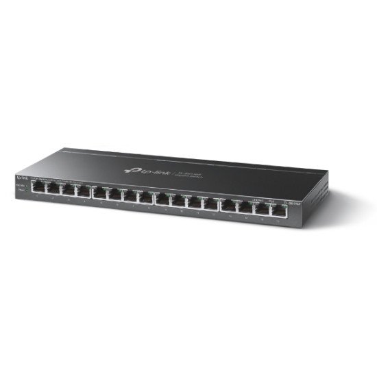 TP-Link TL-SG116P commutateur réseau Non-géré Gigabit Ethernet (10/100/1000) Noir