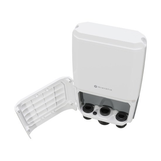 Mikrotik CRS504-4XQ-OUT commutateur réseau Géré L3 Fast Ethernet (10/100) Connexion Ethernet POE 1U Blanc