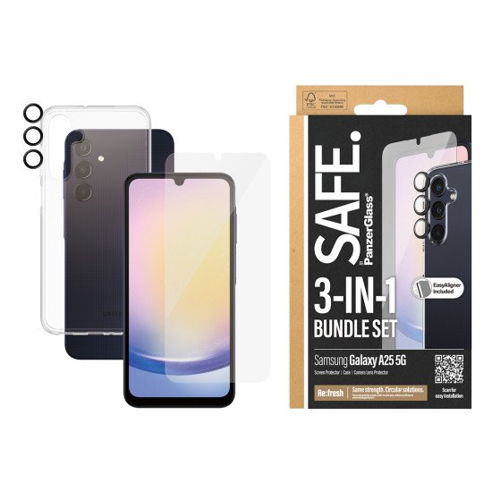 PanzerGlass SAFE. by 3-in-1 Pack Samsung New A24 5G Protection d'écran transparent 1 pièce(s)