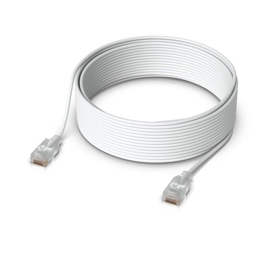 Ubiquiti UACC-Cable-Patch-EL-15M-W câble de réseau Translucide, Blanc Cat6