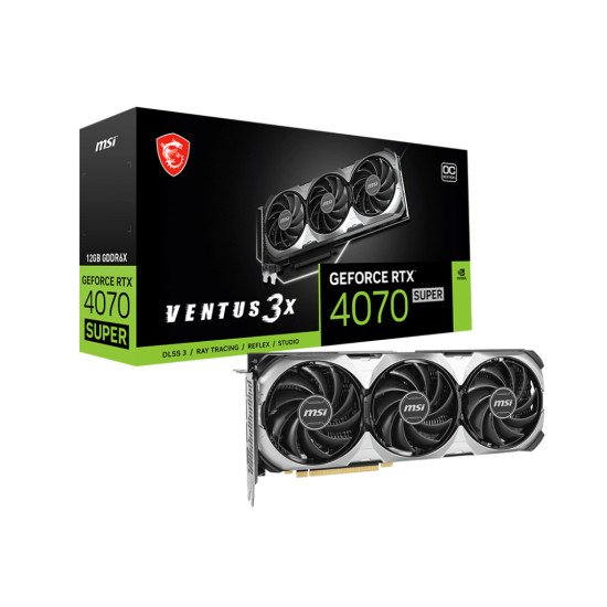 MSI VENTUS GeForce RTX 4070 SUPER 12G 3X OC NVIDIA 12 Go GDDR6X